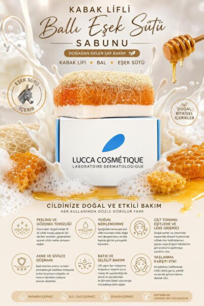 by gökhan ergün lucca cosmetique laboratoire derma Kabak Lifli Ballı Eşek Süt...