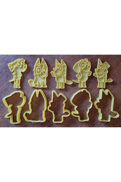Printona Bluey Cookie Sugar Mold and Dough Shaper (Set) 5 Pieces