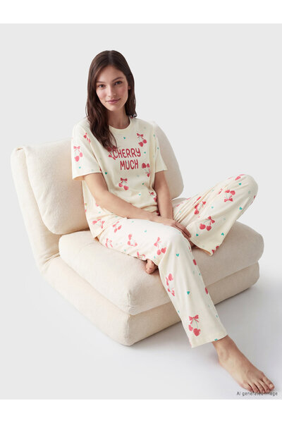 LC Waikiki Patterned Women's Pyjamas Set