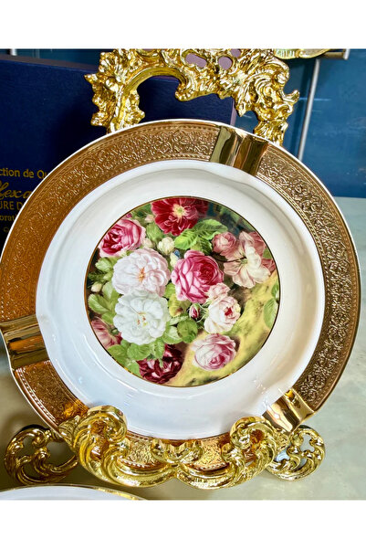 Generic Flower Limoges Serving Set (Box & 2 Plates)