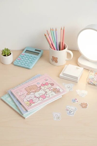 Miniso Lisanslı Mikko Serisi B5 Yeniden Kullanılabilir Pratik Etiket Defteri