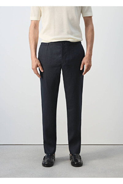MANGO Man Slim fit %100 keten pantolon