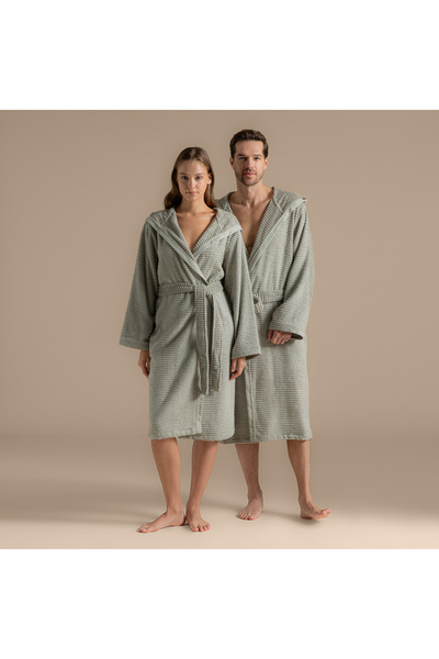 Chakra Nare Bamboo Unisex Bathrobe Olive Green