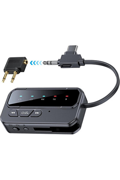 LET Adaptor Bluetooth 5.4 audio Wireless 2 in 1 TX/RX, pentru avion si masina...