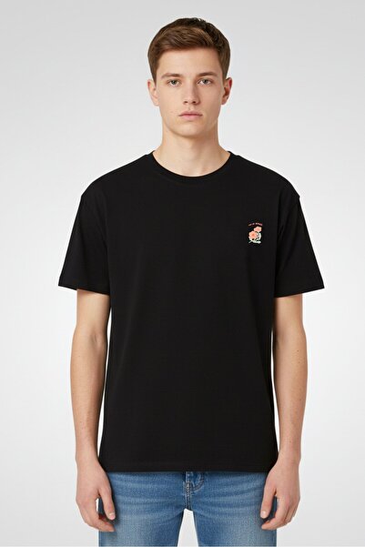 Pas De Monaco Kids Boy Crew Neck Short Sleeve Graphic Print T-Shirt, Black