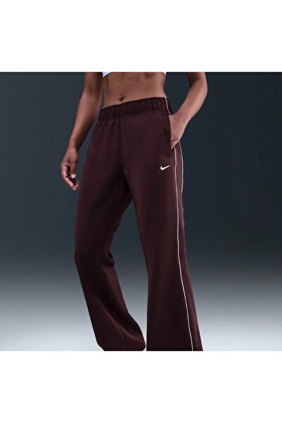 Nike Sportswear Essentials Windrunner Mid-Rise Slim Poly Knit Bordo Kadın Eşo...