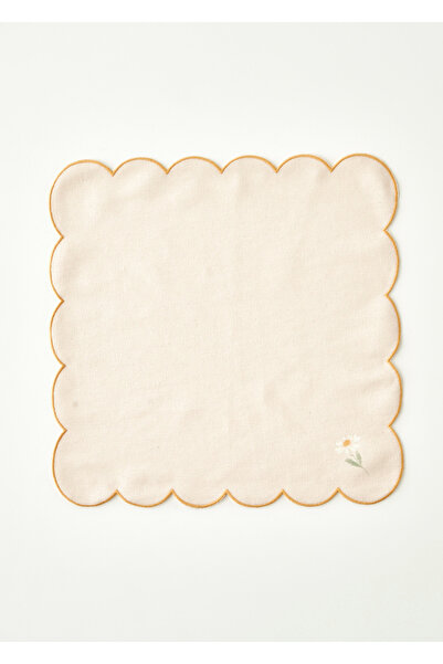 Bella Maison Daisy Scallop Kenar Peçete Bej (40x40 cm)
