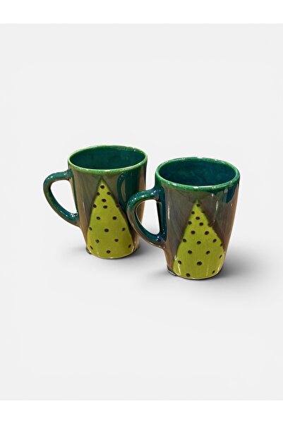 MACİK SERAMİK PUANTİYELİ YEŞİL STONEWARE TEKLİ KUPA