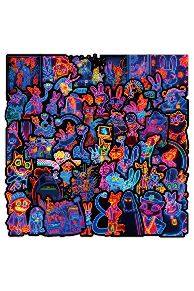 Choice 55PCS 10/30/55pcs Neon Disney Movie Zootopia 2 Stickers Cute Cartoon D...