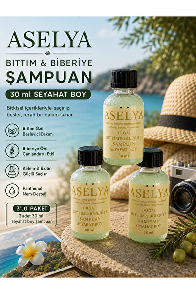 asellya sağlıklı yaşam Aselya Natural Bıttım & Rosemary Shampoo 30 ml Travel ...