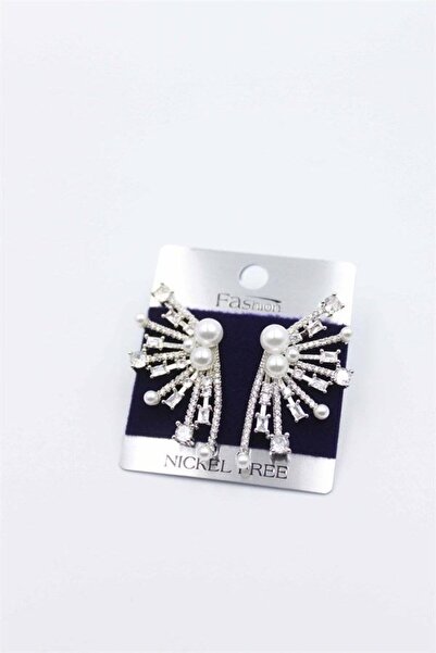 EGE YELİ Zircon Stone Earrings - Silver