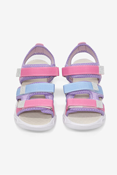 Tonny Black Παιδικά άνετα πολύχρωμα πέδιλα Unisex Lilac Rainbow για παιδιά