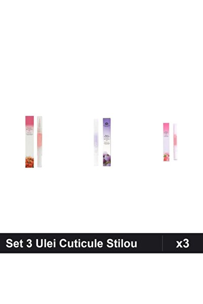 NAİLS Set 3 Ulei Cuticule Tip Stilou - Cherry, Afine, Peach - Ingrijire Unghii