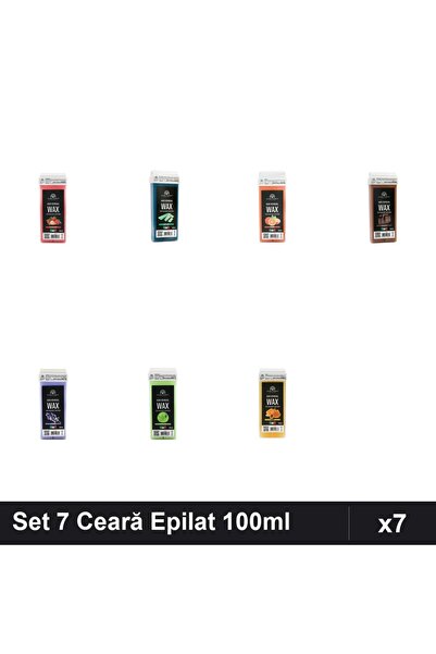 global fashion Set 7 Ceară Epilat Unică Folosință 100ml - Capsuni Aloe Lavand...