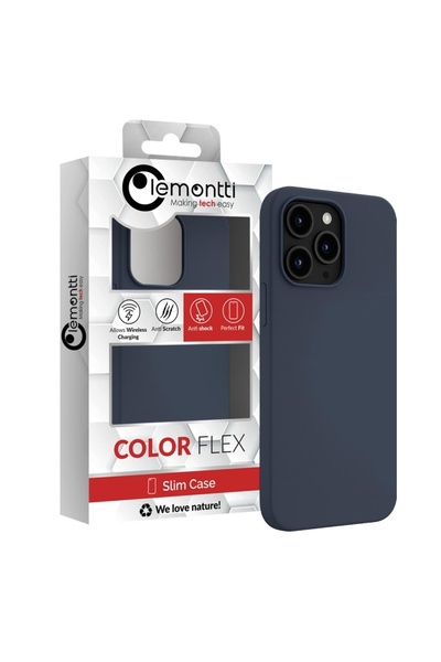 lemontti Husa iPhone 14 Pro Max Liquid Silicon MagCharge Dark Blue