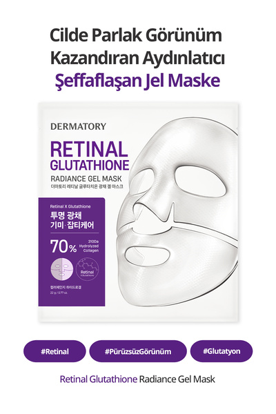 DERMATORY Brightening, Clarifying Glutathione Gel Mask Retinal Glutathione Ra...