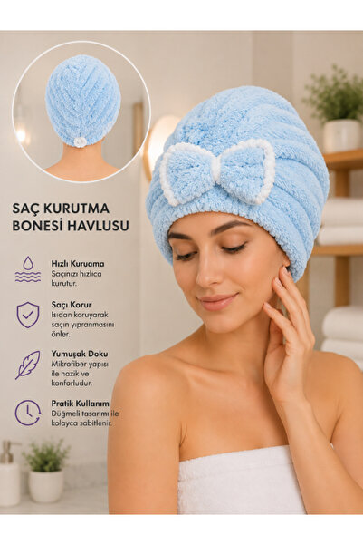 SheMask Saç Kurutma Bonesi Mikrofiber Havlu Duş Bonesi Saç Bonesi Hızlı Kuruy...