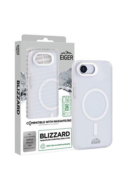 EIGER Husa Blizzard Magsafe GRS iPhone 17e / iPhone 16e Alb