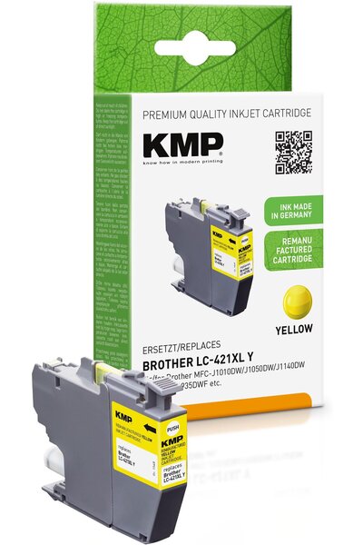 KMP Cartuș Brother MFC-J1010DW LC421XLY galben 500S. 7ml recondiționat