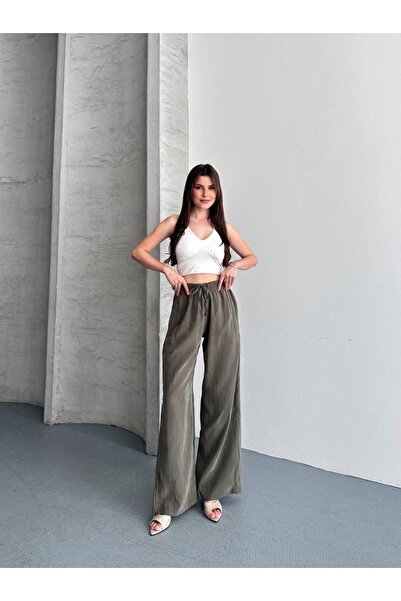 Rouge basıc Tensel Bol Paça Pants