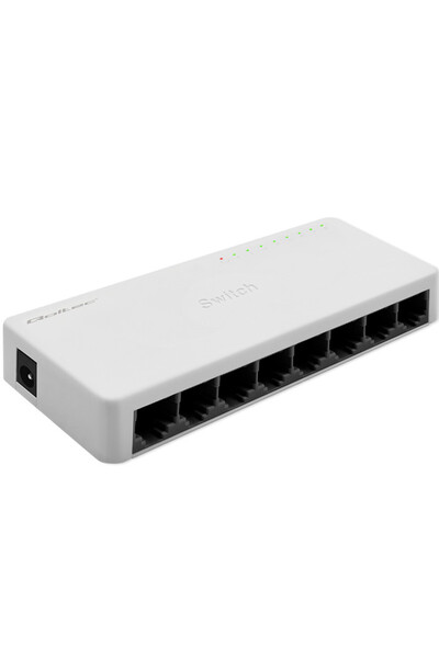 Qoltec Switch niezarzƒÖdzalny prze≈ÇƒÖcznik sieciowy 8 x port RJ45 | 100Mbps ...