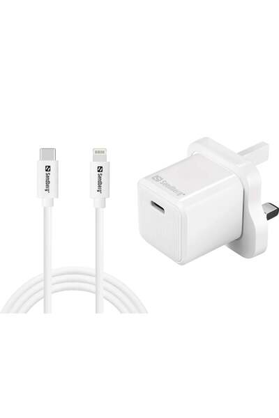Sandberg Încărcător USB-C AC 20W UK + Cablu Lightning 1M USB-C 20W UK+Lightning