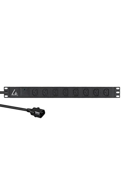 Lanview 19¬¥¬¥ Prelungitor cu 8 prize C13, cu cablu 3G1.5mm2 de 2 metri și mu...