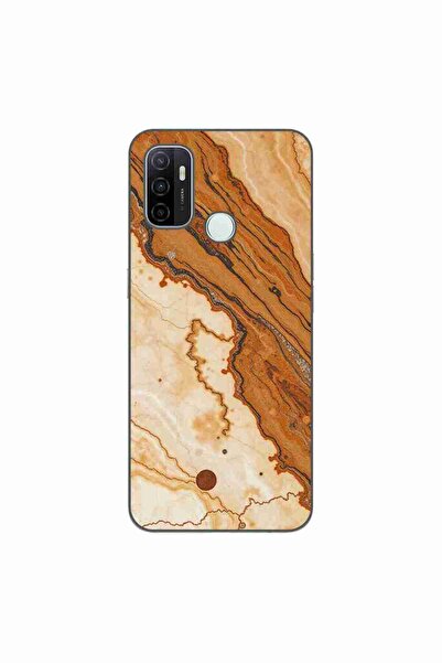 OEM Case compatible with Oppo A53 Silicon Gel Tpu Model Caramel Marble Dream