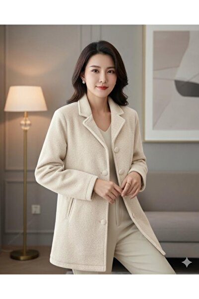 DAY BY DAY Women's Korean-Style Mid-Length Woolen Jacket Elegant Woolen Coat