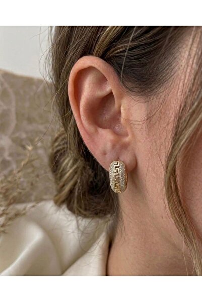 XUPING JEWELRY أقراط من الفولاذ موديل Xuping مرصعة بحجر الزركون