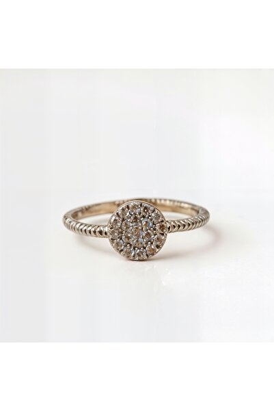 Oria Jewelry 925 silver ring with round zirconia