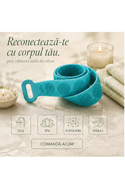 OEM Perie Exfolianta Dubla din Silicon pentru Corp si Spate - Masaj si Curata...