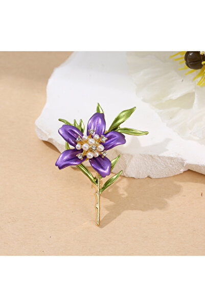 asc.home Zambak çiçeği broş 4 cm