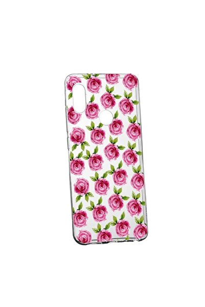 bestcase Husa Silicon, Transparent, Slim, Flori, Rose, 107, Huawei P20 Lite