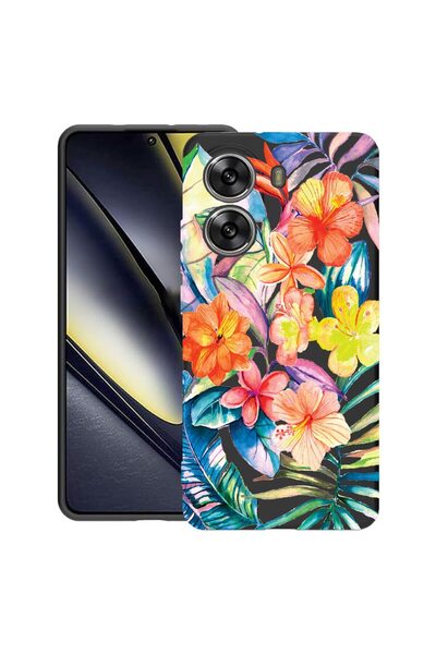 bestcase Husă pentru Poco X7 Pro 5G, Flori Topice, Silicon Subțire 0.8MM, Ant...