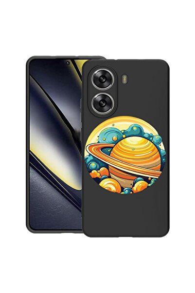 bestcase Калъф за Poco X7 Pro 5G, Планета - Сатурн, Тънък силиконов 0.8ММ, Пр...