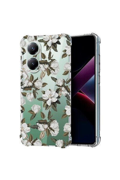 bestcase ¬Æ Husa Anti Shock Compatibila cu Poco X7 Pro 5G, Floral - Pastel Ma...