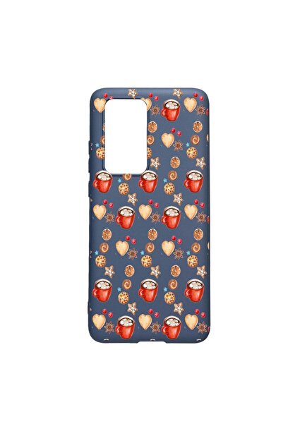 bestcase Калъф за Huawei P40, Коледно кафе, устойчив на износване, противоплъ...