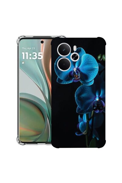 bestcase Калъф против удар, съвместим с Poco M7 Pro 5G, с дизайн Синя орхидея...