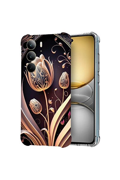 bestcase ¬Æ Husa pentru Realme C75, Anti Shock 1.5MM, Golden Tulip, Protectie...