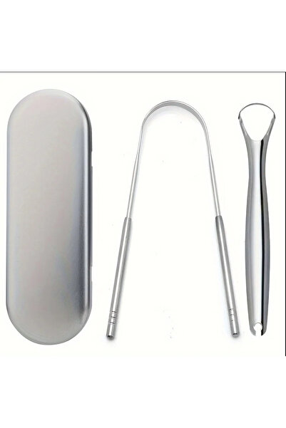 choice2 2PCS Set B Portable Stainless Steel Tongue Scraper – Oral Care Halito...