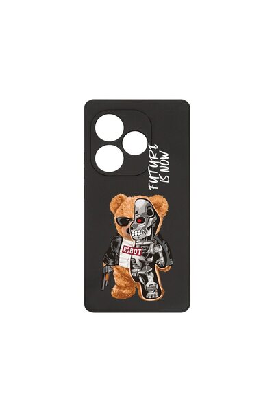 bestcase Husă Premium din Silicon, Compatibilă cu Realme GT 6, Jumătate Robot...