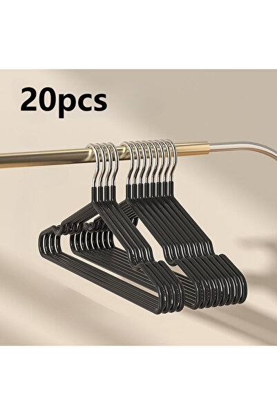 Choice1 20pcs black 20/30pcs Metal Clothes Hangers, Anti-Slip Heavy Duty Spac...