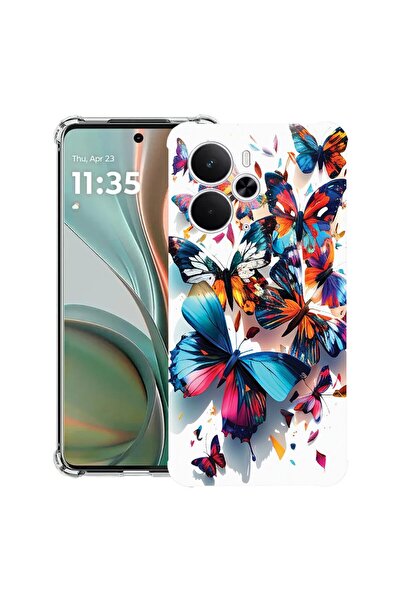 bestcase Husă Antișoc Compatibilă cu Poco M7 Pro 5G, cu Design Fluturi Colora...