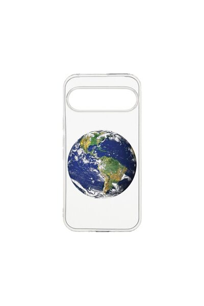 bestcase ¬Æ Husa Clear Silicon 2MM, Compatibila Cu Google Pixel 9 Pro, Earth,...