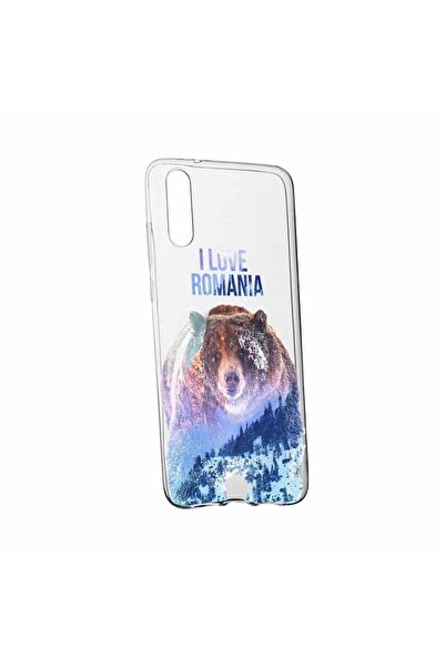 bestcase Husa Silicon, Transparent, Slim, I Love Romania, Huawei P20 Plus