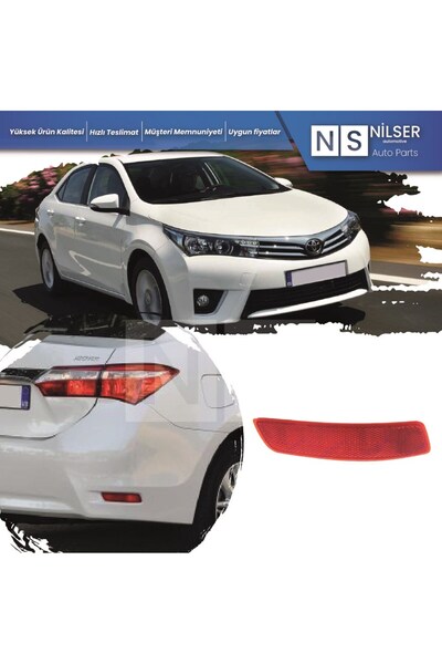 NS Nilser Auto Parts عاكس المصد الخلفي لسيارة تويوتا كورولا يمين 2014-2017