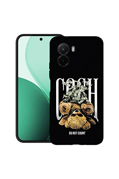 bestcase Ултра тънък TPU калъф, съвместим с Poco M7, с дизайн на плюшено мече...