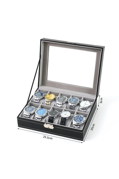 Choice 10 slots gray Watch Boxes 2/3/4/5/6/8/10/12 Girds Cases Storage Boxes ...