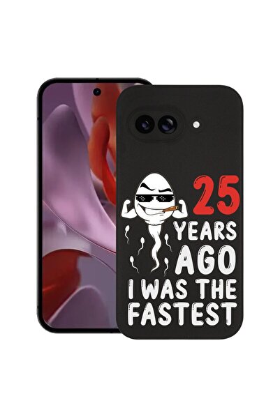 bestcase Тънък силиконов калъф за Google Pixel 9a, 25 години преди бях най-бъ...